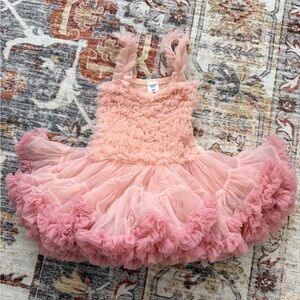 Tutu dress Pink Ruffled Tulle Dress 4T